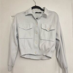 Mango Woman’s White Cropped Utility Jacket